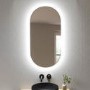 Oval Backlit Heated Bathroom Mirror with Lights 500 x 1000mm - Irena