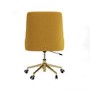 Mustard Fabric Swivel Armless Office Chair - Iris