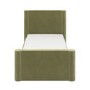 Kids Green Velvet Single Bed Frame with Storage Drawer - Isadora