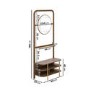 Eucalyptus Wood Hall Tree with Mirror and Shoe Rack - Joana