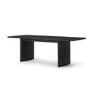 Large Black Oak Extendable Dining Table - Seats 6 - 8 - Jarel