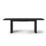 Large Black Oak Extendable Dining Table - Seats 6 - 8 - Jarel