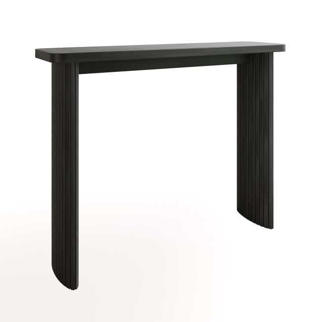 Slim & Narrow Black Oak Console Table - Jarel