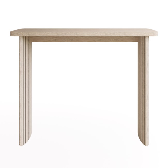 Slim & Narrow Light Oak Console Table - Jarel