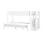 Triple Bunk Bed with Stairs and Storage in White - Jaycee