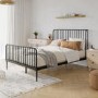 Black Metal Double Bed Frame - Jackson