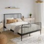 Black Metal Double Bed Frame - Jackson