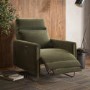 Olive Green Velvet Electric Recliner Armchair - Joni