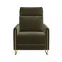 Olive Green Velvet Electric Recliner Armchair - Joni