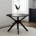 Small Round Black Wooden Dining Table - Seats 4 - Karie