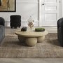 Stone Round Coffee Table with Ball Feet - Kenji