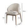 Beige Upholstered Curved Dining Chair With Solid Oak Exposed Back - Kori