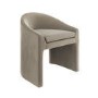 Upholstered Mink Velvet Curved Tub Dining Chair - Kelsey