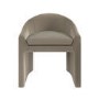 Upholstered Mink Velvet Curved Dressing Table Chair - Kelsey