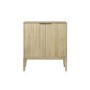 Small Solid Mango Wood Sideboard with Fluted Detail - Linea