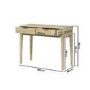 Small Solid Mango Wood Console Table with Fluted Detail Drawers - Linea