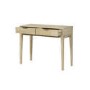 Small Solid Mango Wood Console Table with Fluted Detail Drawers - Linea