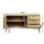 ALMOST PERFECT - Large Solid Mango Fluted Wood Sideboard with Drawers - Linea