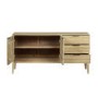 ALMOST PERFECT - Large Solid Mango Fluted Wood Sideboard with Drawers - Linea