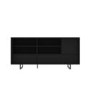 Matt Black Office Cupboard with Storage - Larsen