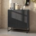 Matt Black Multi Office Cupboard - Larsen