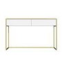 White Wooden Desk with Drawers - Larsen