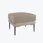 ONLY OPENED - Small Beige Velvet Footstool - Lenny