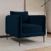 Navy Velvet Armchair - Lenny