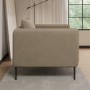 Beige Velvet Armchair - Lenny