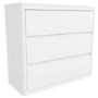 White High Gloss Chest of 3 Drawers with Curved Edges - Lexi