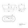 Freestanding Double Ended Bath 1645 x 750mm - Lisbon