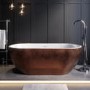 Copper Effect Freestanding Double Ended Bath 1650 x 750mm - Lisbon