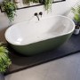 Dark Green Freestanding Double Ended Bath 1650 x 750mm - Lisbon