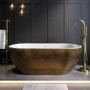 Gold Effect Freestanding Double Ended Bath 1650 x 750mm - Lisbon