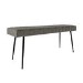 Large Dove Grey Faux Leather Dining Bench - Seats 2 - Logan