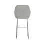 ALMOST PERFECT - Grey Fabric Bar Stool with Back - 77cm - Logan