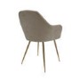 Set of 2 Mink Velvet Dining Chairs with Gold Legs - Logan