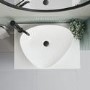 White Triangular Countertop Basin 505mm - Lotus