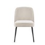 Set of 2 Beige Fabric Dining Chairs with Piped Detail - Leighton