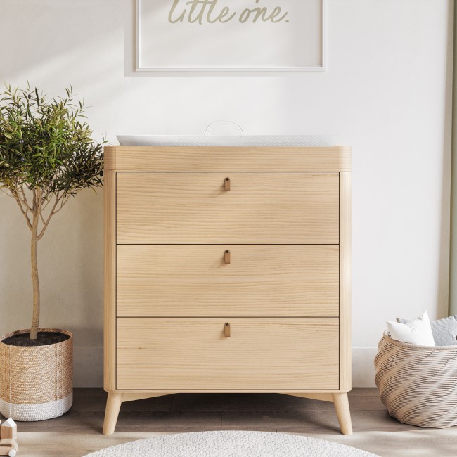 Wooden Changing Table with Drawers - Luna