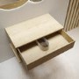 800mm Wood Effect Wall Hung Countertop Vanity Shelves - Lugo