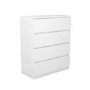 White High Gloss Chest of 5 Drawers - Lyra