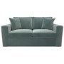 Mint Green Velvet Pull Out Sofa Bed - Seats 2 - Layton