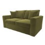 Olive Green Velvet Pull Out Sofa Bed - Seats 2 - Layton