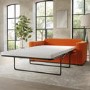 Orange Velvet Pull Out Sofa Bed - Seats 2 - Layton