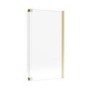 Brushed Brass Hinged L Shape Shower Bath Screen 1450 x 955mm - Maia