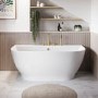 Freestanding Back to Wall Double Ended Bath 1500 x 780mm - Manilla