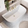 Freestanding Back to Wall Double Ended Bath 1500 x 780mm - Manilla