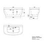 Freestanding Back to Wall Double Ended Bath 1500 x 780mm - Manilla