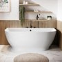 Freestanding Back to Wall Double Ended Bath 1650 x 780mm - Manilla